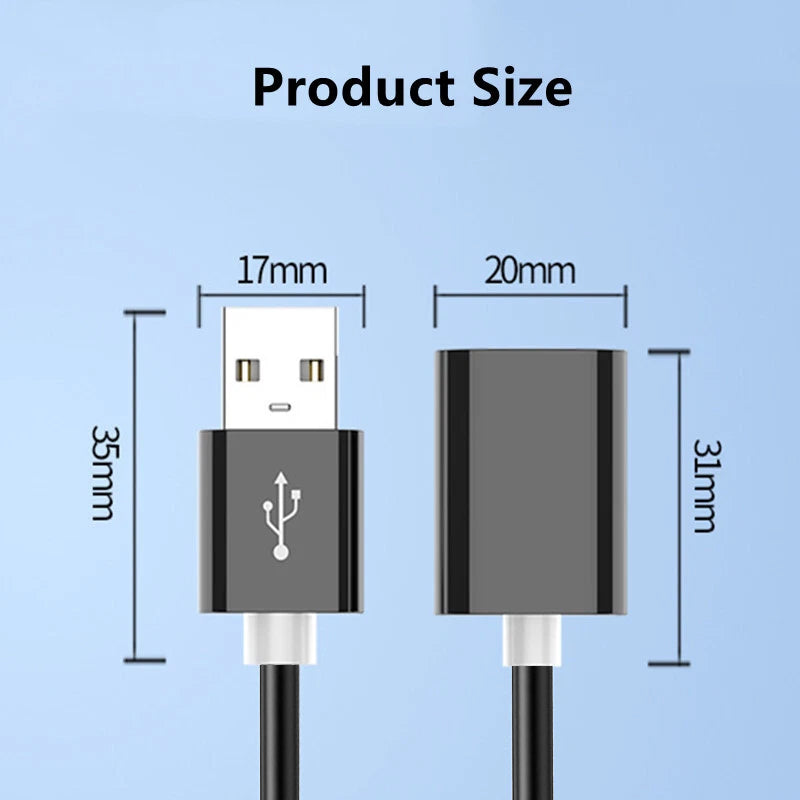 USB 3.0 Male to Female Extension Cable High-Speed Data Transfer For Webcam, USB Keyboard, Mouse, Flash Drive, Hard Drive, VR, Xbox USB 3.0 Male to Female Extension Cable High-Speed Data Transfer For Webcam, USB Keyboard, Mouse, Flash Drive, Hard Drive, VR, Xbox